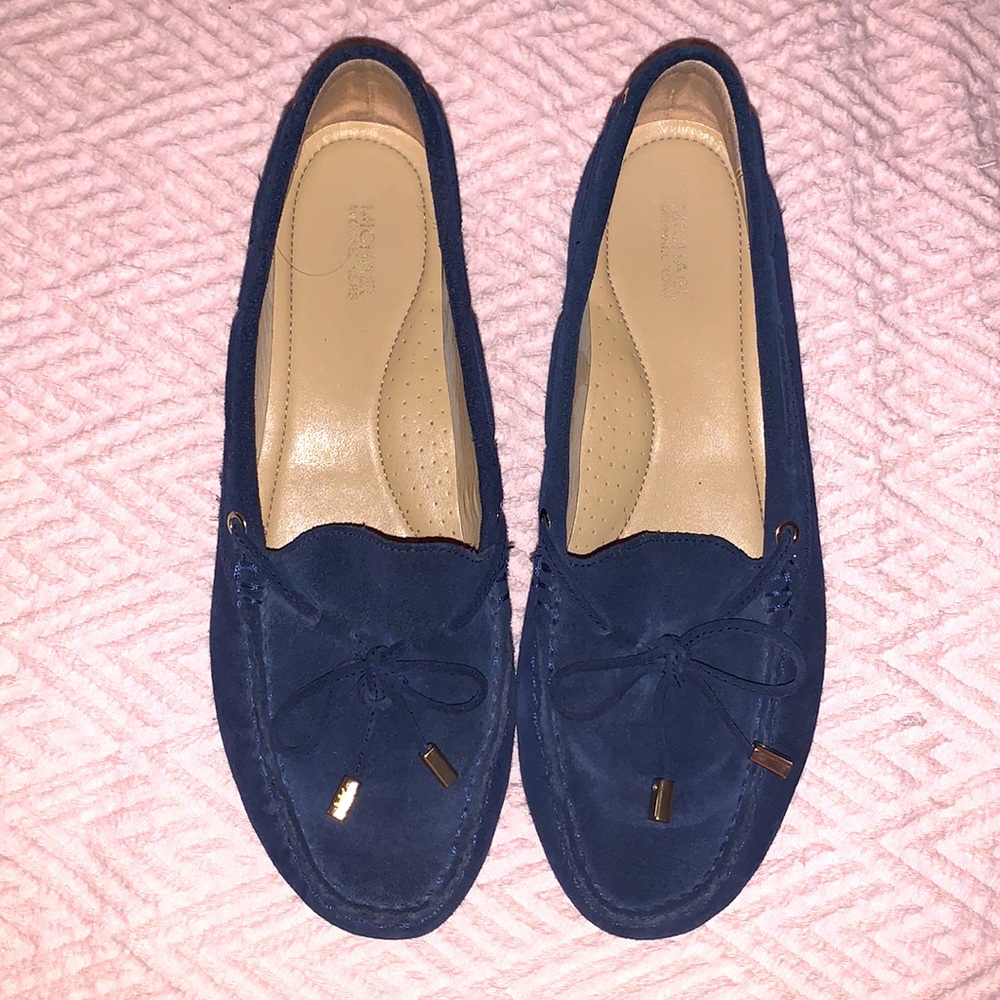 NWOT Michael Kors navy suede loafers - 9m